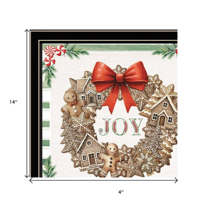 Set Of Two Gingerbread Wreath Black Framed Wall Art HomeRoots