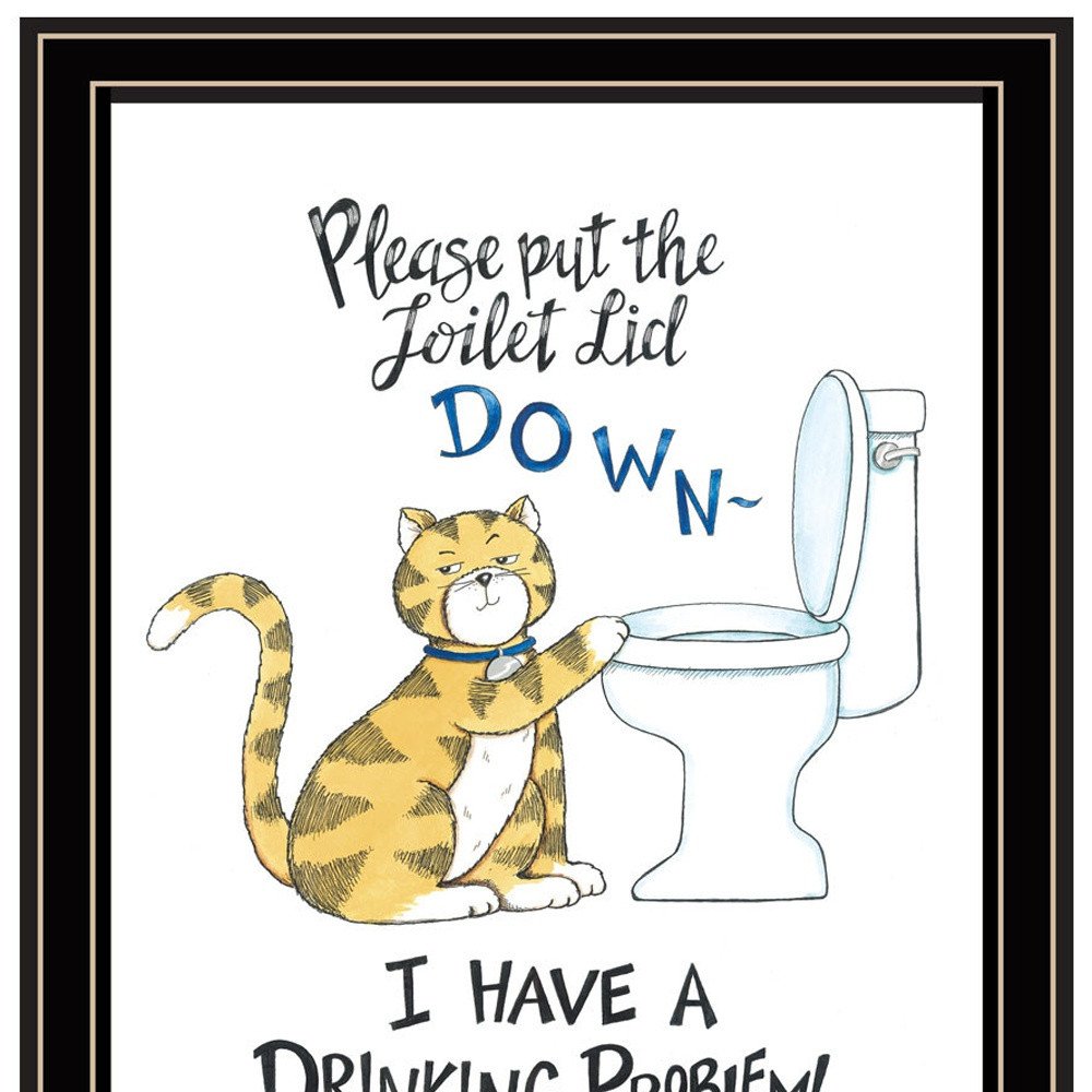 Set Of Two I have a Drinking Problem!! Black Framed Wall Art HomeRoots