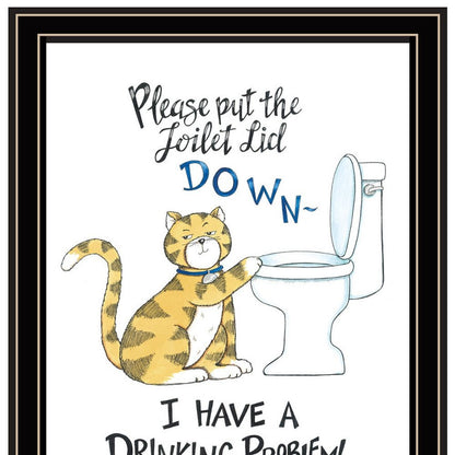 Set Of Two I have a Drinking Problem!! Black Framed Wall Art HomeRoots