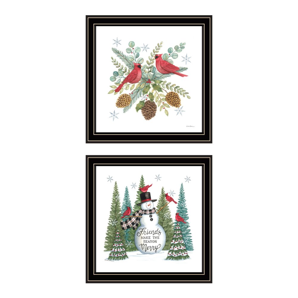 Set Of Two Friends Make the Season Merry Black Framed Wall Art HomeRoots