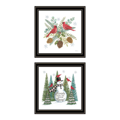 Set Of Two Friends Make the Season Merry Black Framed Wall Art HomeRoots
