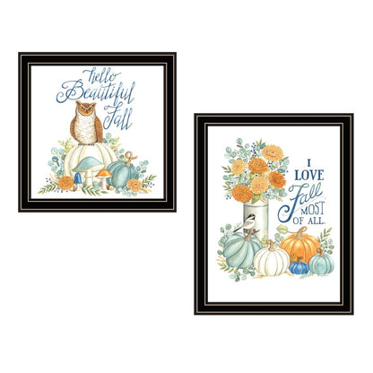 Set Of Two I Love Fall Most of All Black Framed Wall Art HomeRoots