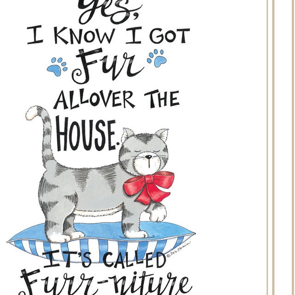 Set Of Two It's Called Furr-niture Isn't It? White Framed Wall Art HomeRoots