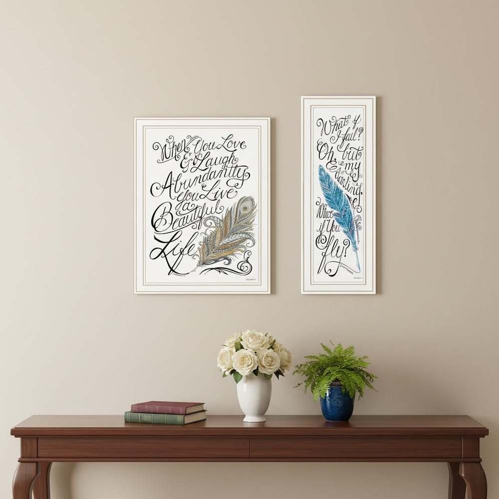 Set Of Two What if I FAIL? White Framed Wall Art HomeRoots