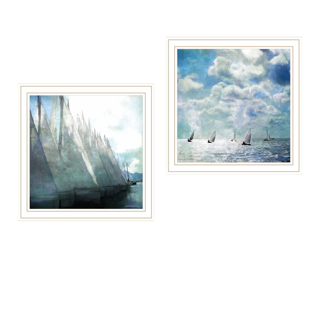 Set Of Two Sail Away White Framed Wall Art — view 4