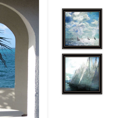 Set Of Two Sail Away Black Framed Wall Art HomeRoots