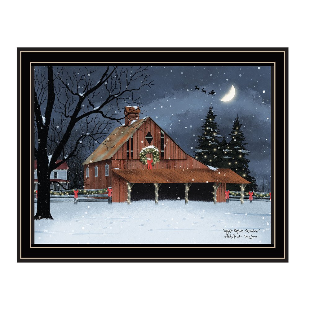 Night Before Christmas Black Framed Wall Art HomeRoots