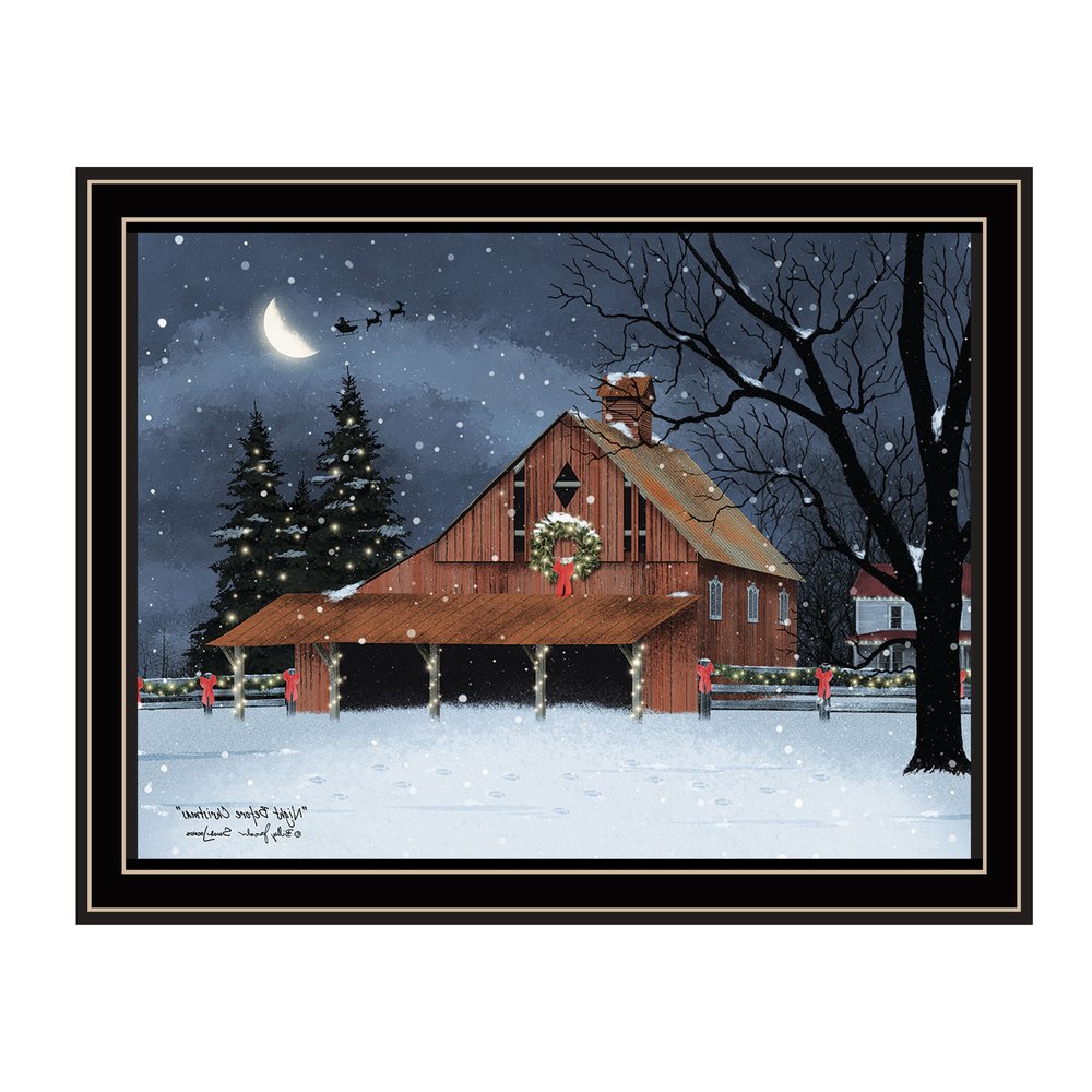 Night Before Christmas Black Framed Wall Art — view 3