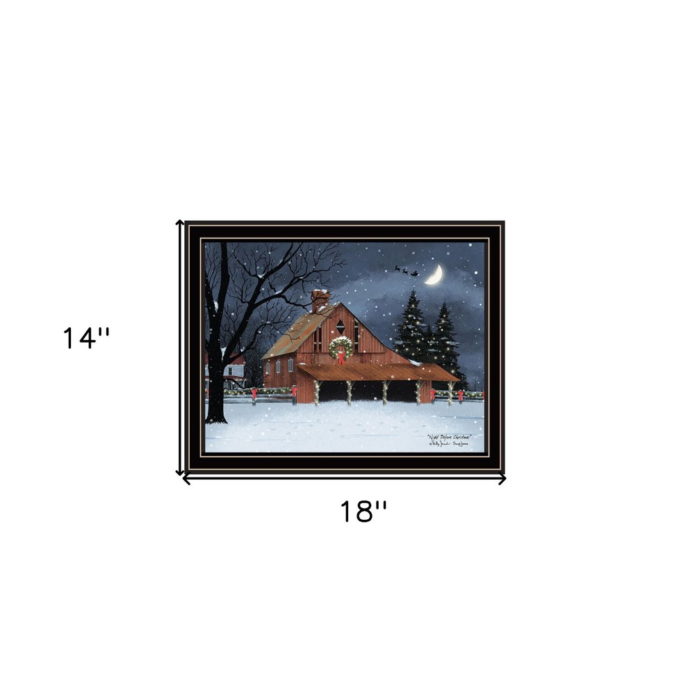 Night Before Christmas Black Framed Wall Art — view 4
