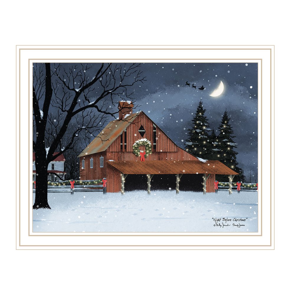Night Before Christmas White Framed Wall Art HomeRoots