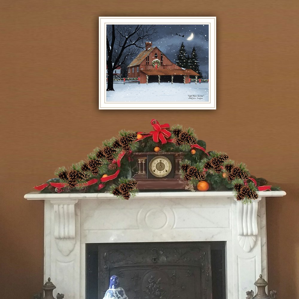 Night Before Christmas White Framed Wall Art — view 2