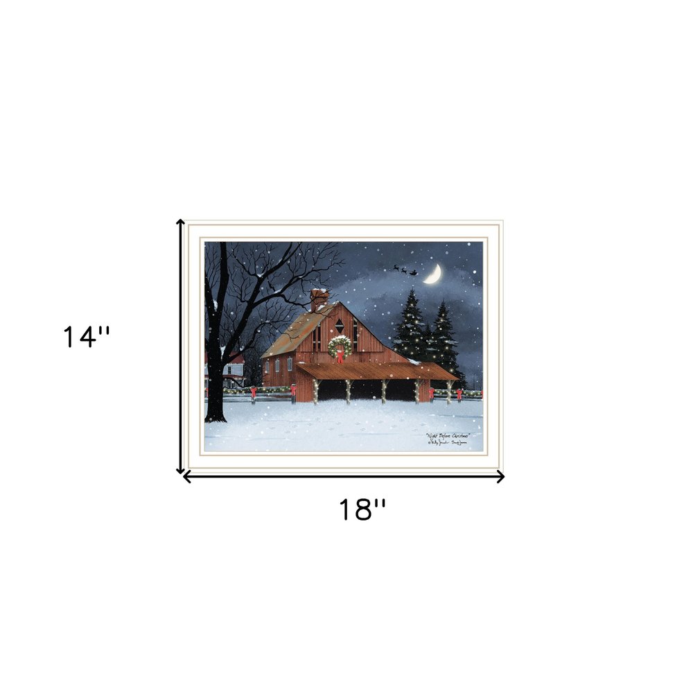 Night Before Christmas White Framed Wall Art HomeRoots