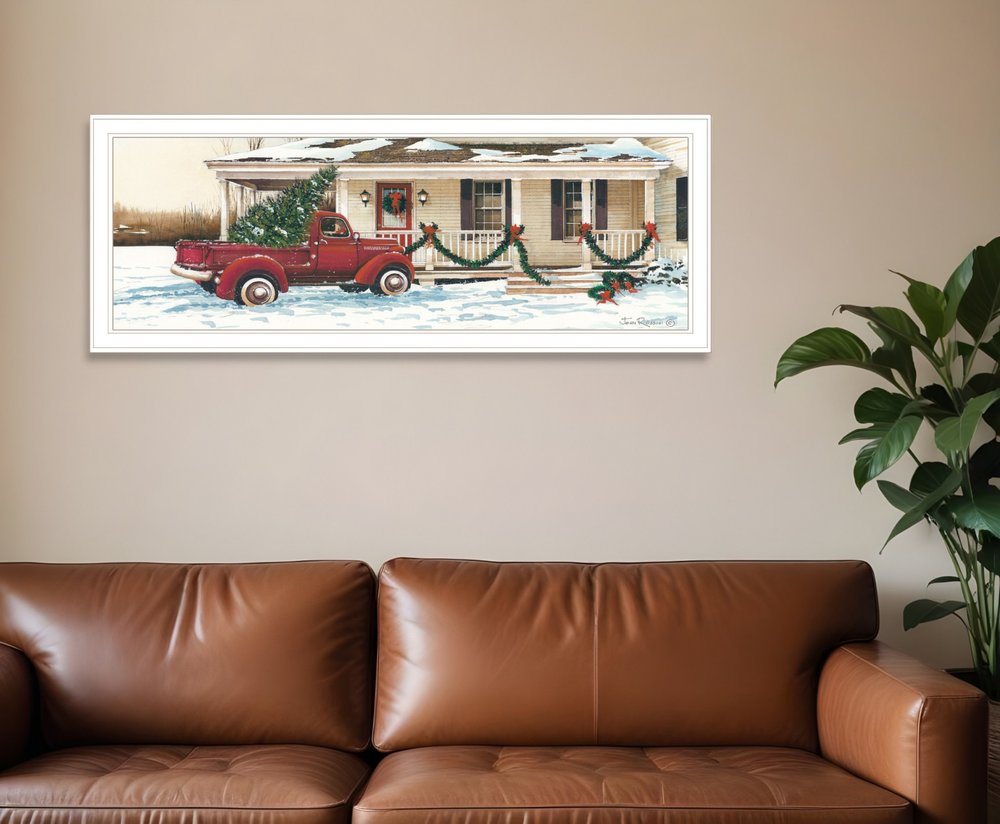 Preparing for Christmas White Framed Wall Art HomeRoots