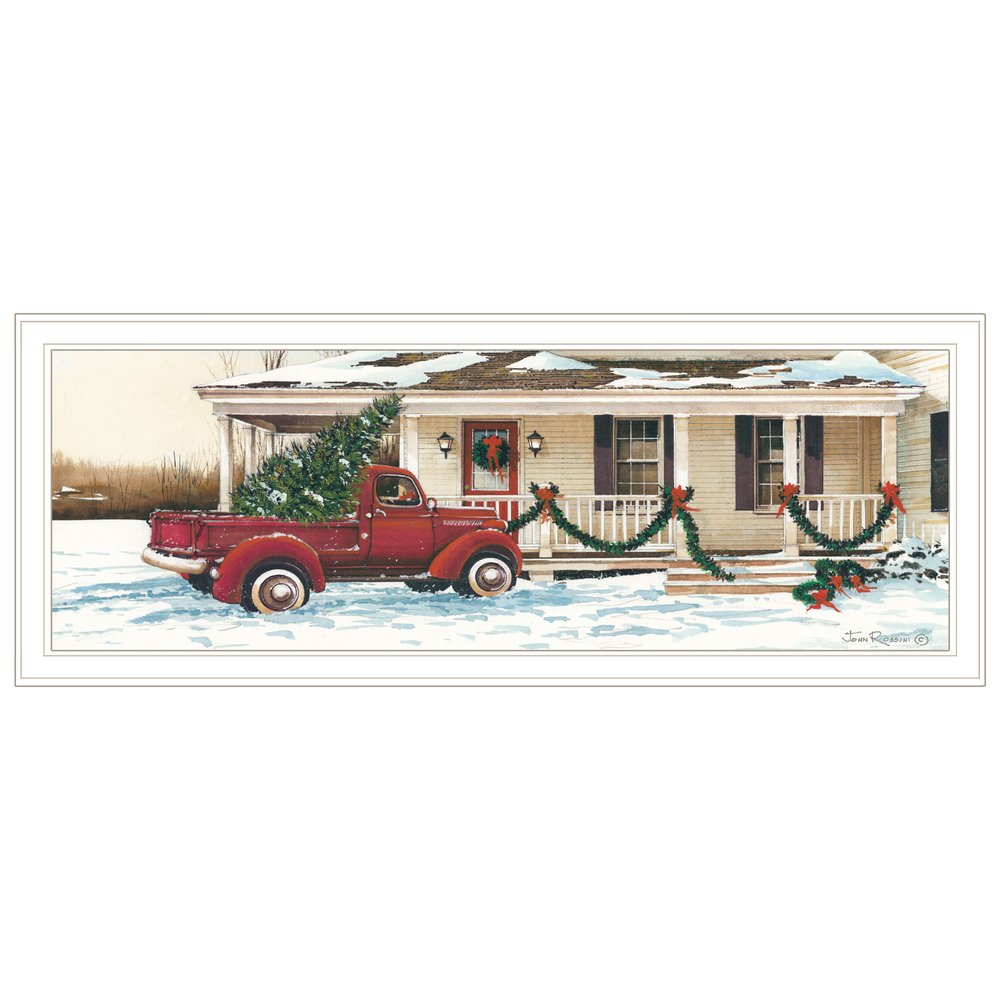 Preparing for Christmas White Framed Wall Art HomeRoots