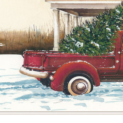 Preparing for Christmas White Framed Wall Art HomeRoots