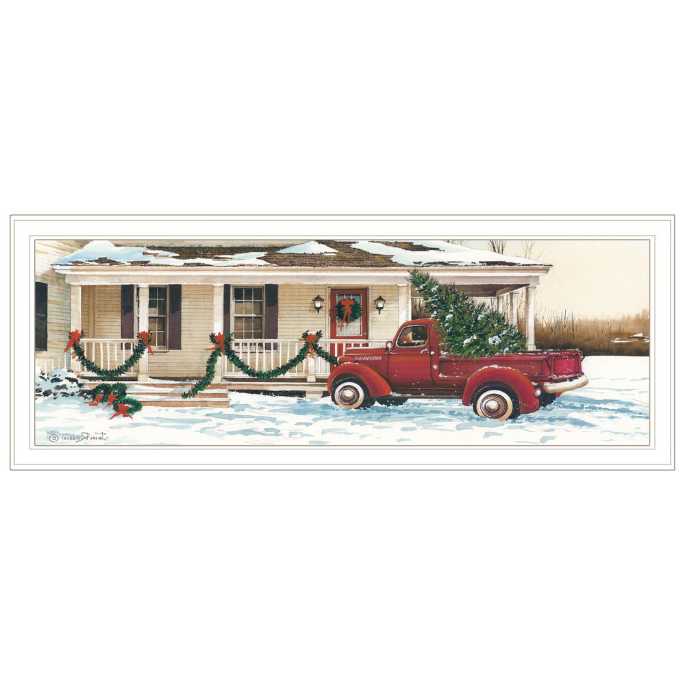 Preparing for Christmas White Framed Wall Art HomeRoots
