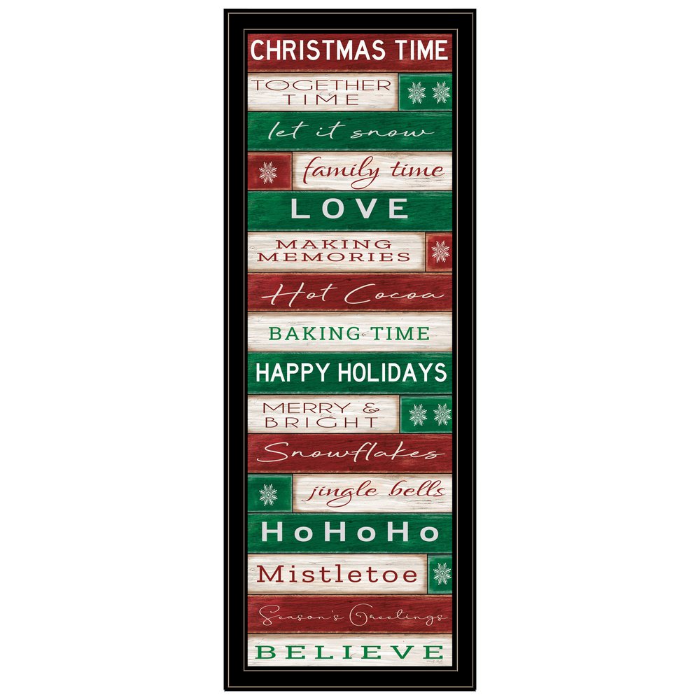 Christmas Time Black Framed Wall Art — view 1