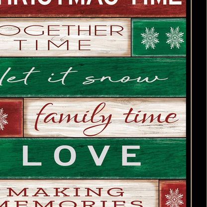 Christmas Time Black Framed Wall Art HomeRoots
