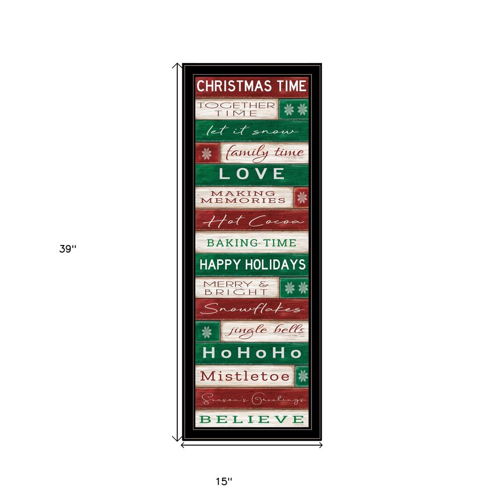 Christmas Time Black Framed Wall Art HomeRoots