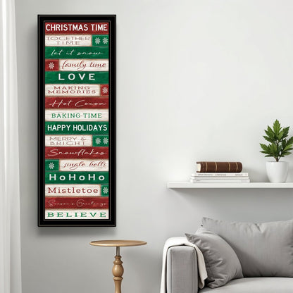 Christmas Time Black Framed Wall Art HomeRoots