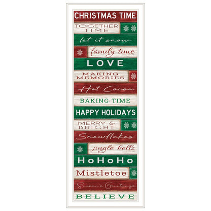 Christmas Time White Framed Wall Art HomeRoots