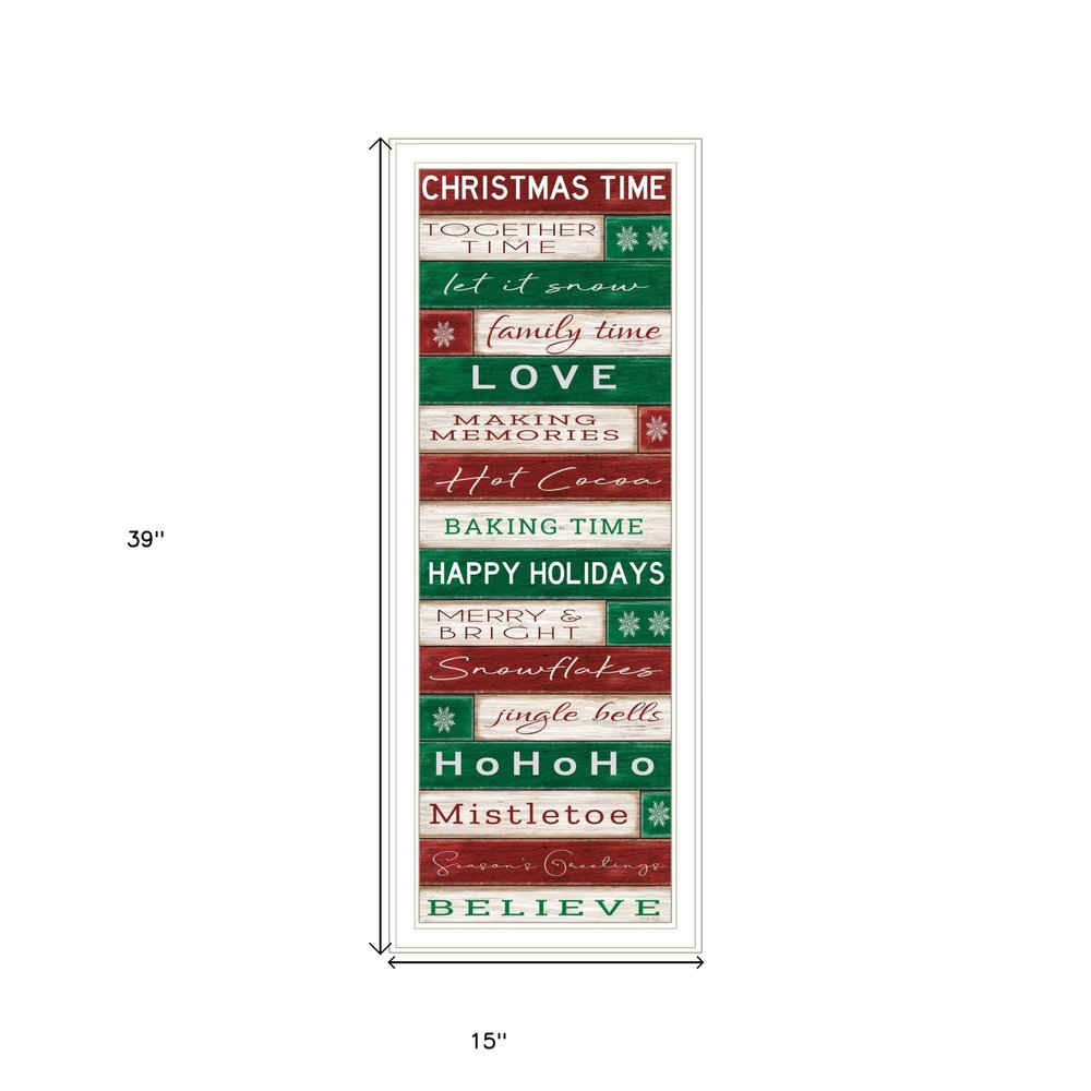Christmas Time White Framed Wall Art HomeRoots