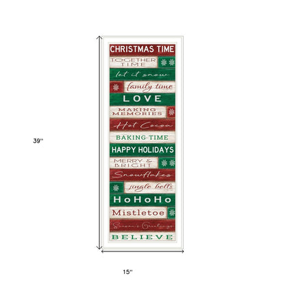 Christmas Time White Framed Wall Art HomeRoots