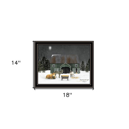 Remembering the Night Christmas Manger Black Framed Wall Art HomeRoots