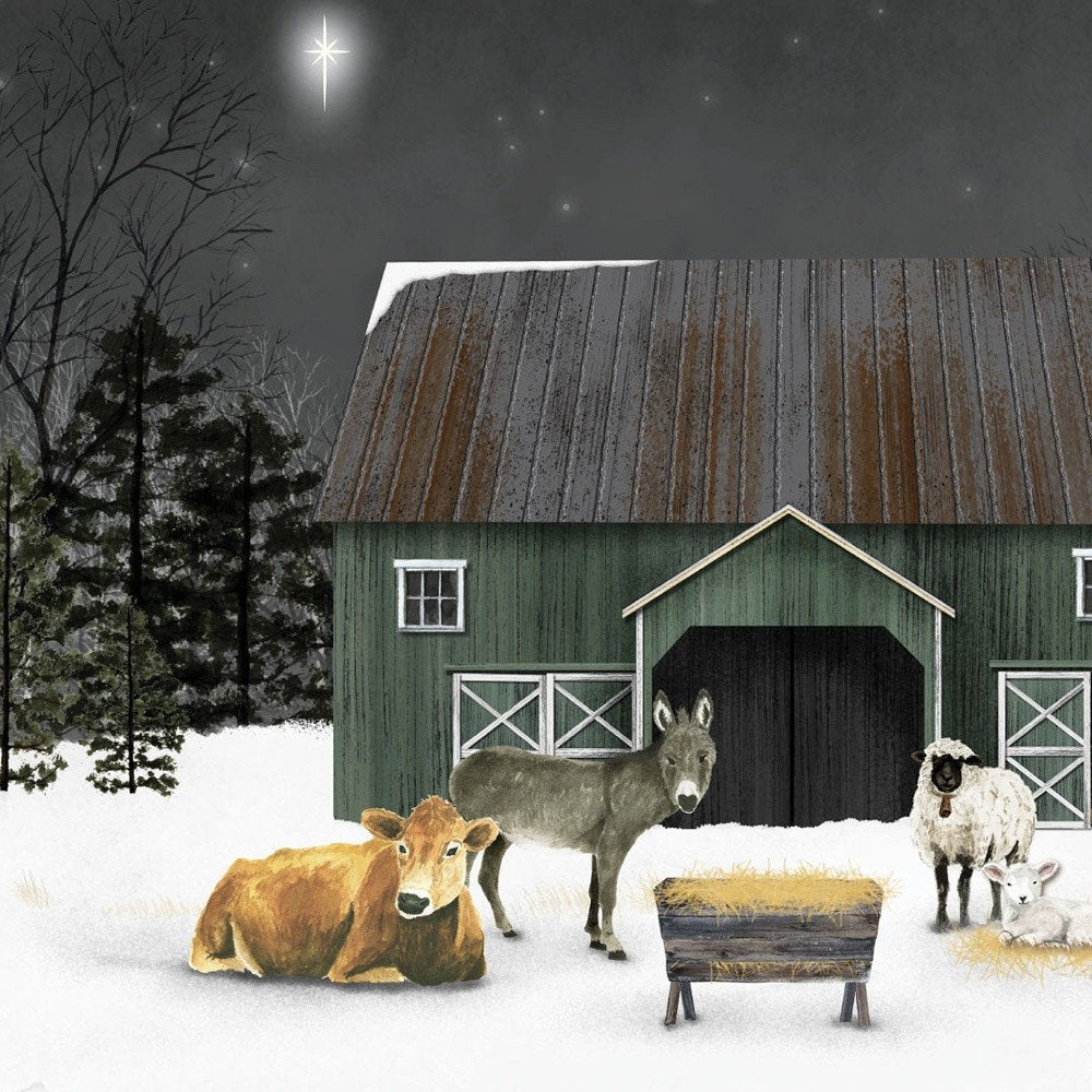 Remembering the Night Christmas Manger Black Framed Wall Art — view 3