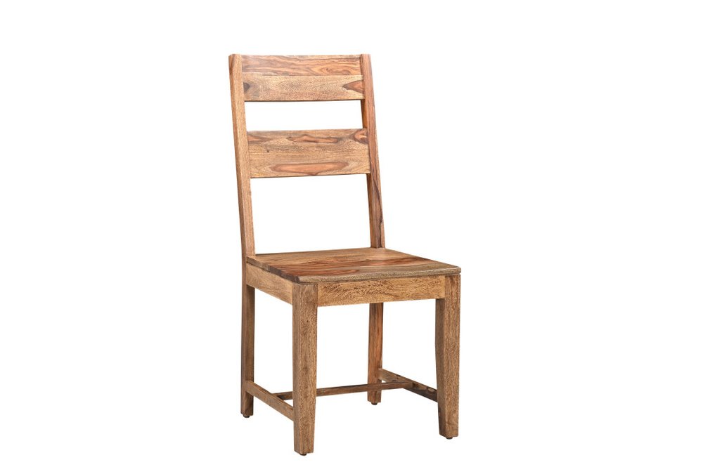 Seven Piece Brown Solid Wood Dining Set with Six Chairs HomeRoots