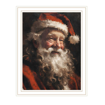 Old World Santa Claus White Framed Wall Art HomeRoots