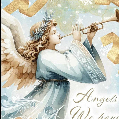 Set Of Two Angels We Have Heard on High Black Framed Wall Art HomeRoots