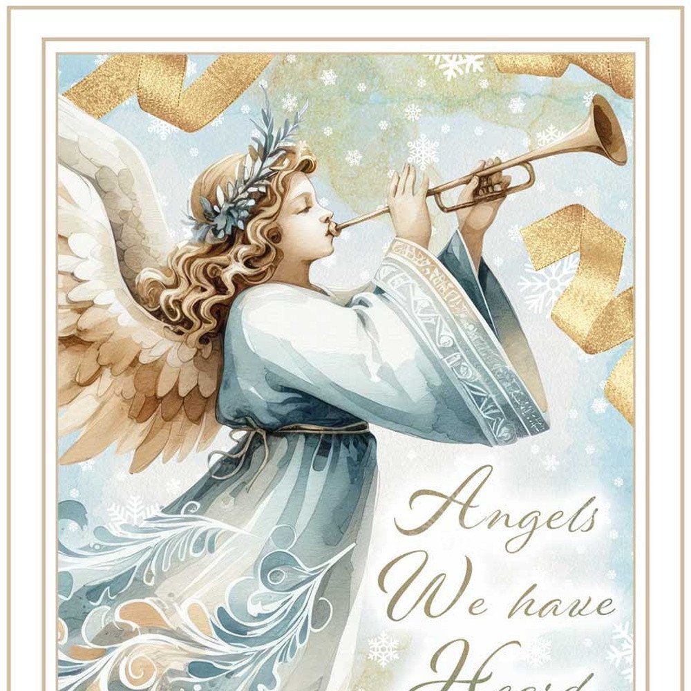 Set Of Two Angels We Have Heard on High White Framed Wall Art — view 3