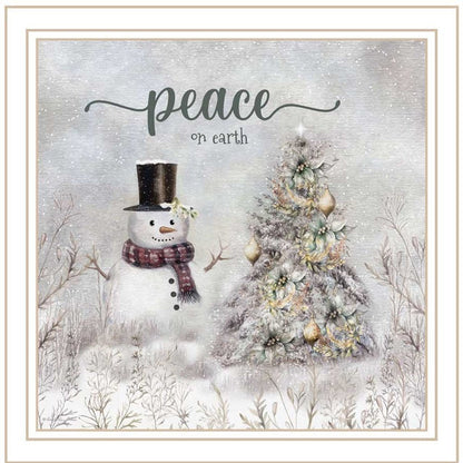 Set Of Two Peace On Earth White Framed Wall Art HomeRoots