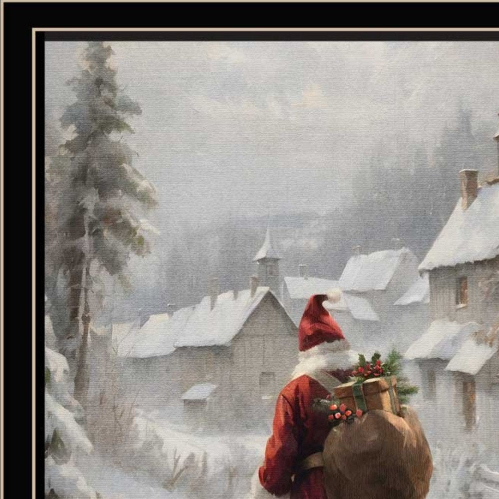 Set Of Two On The Eve of Christmas Black Framed Wall Art HomeRoots