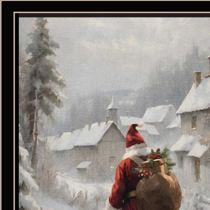 Set Of Two On The Eve of Christmas Black Framed Wall Art HomeRoots