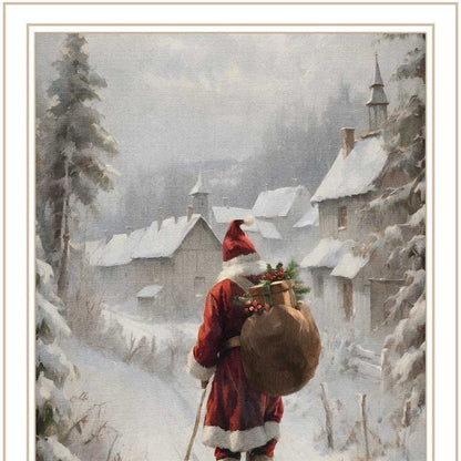 Set Of Two On The Eve of Christmas White Framed Wall Art HomeRoots