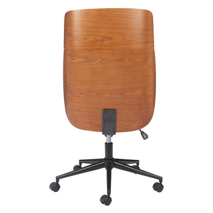 White Adjustable Height Rolling Executive Office Chair HomeRoots