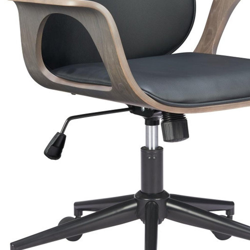 White Adjustable Height Rolling Office Chair HomeRoots