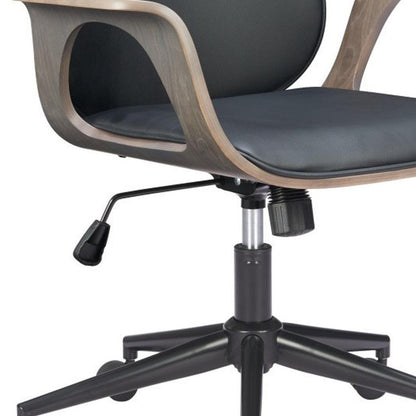 White Adjustable Height Rolling Office Chair HomeRoots