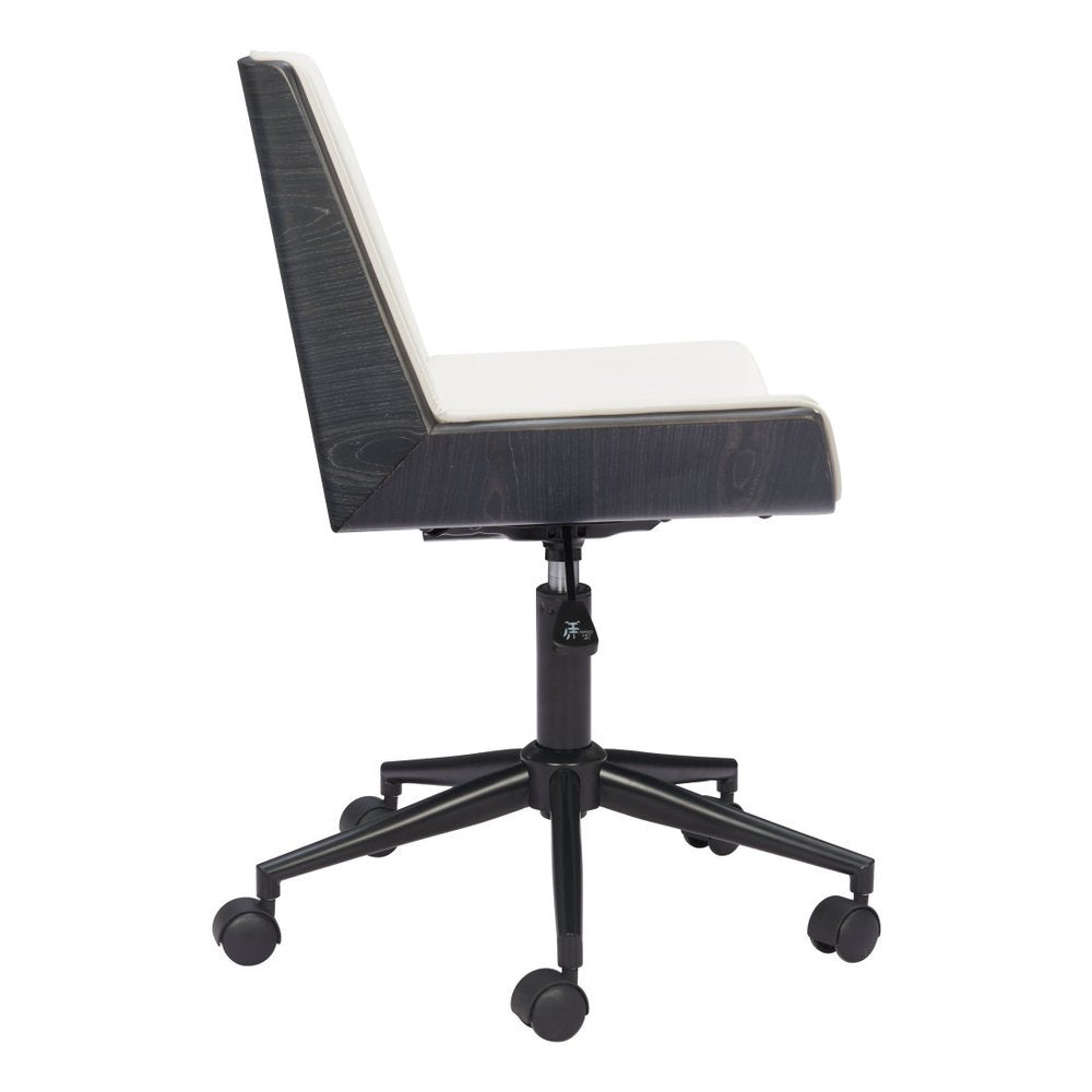 Brown Adjustable Height Rolling Office Chair — view 5