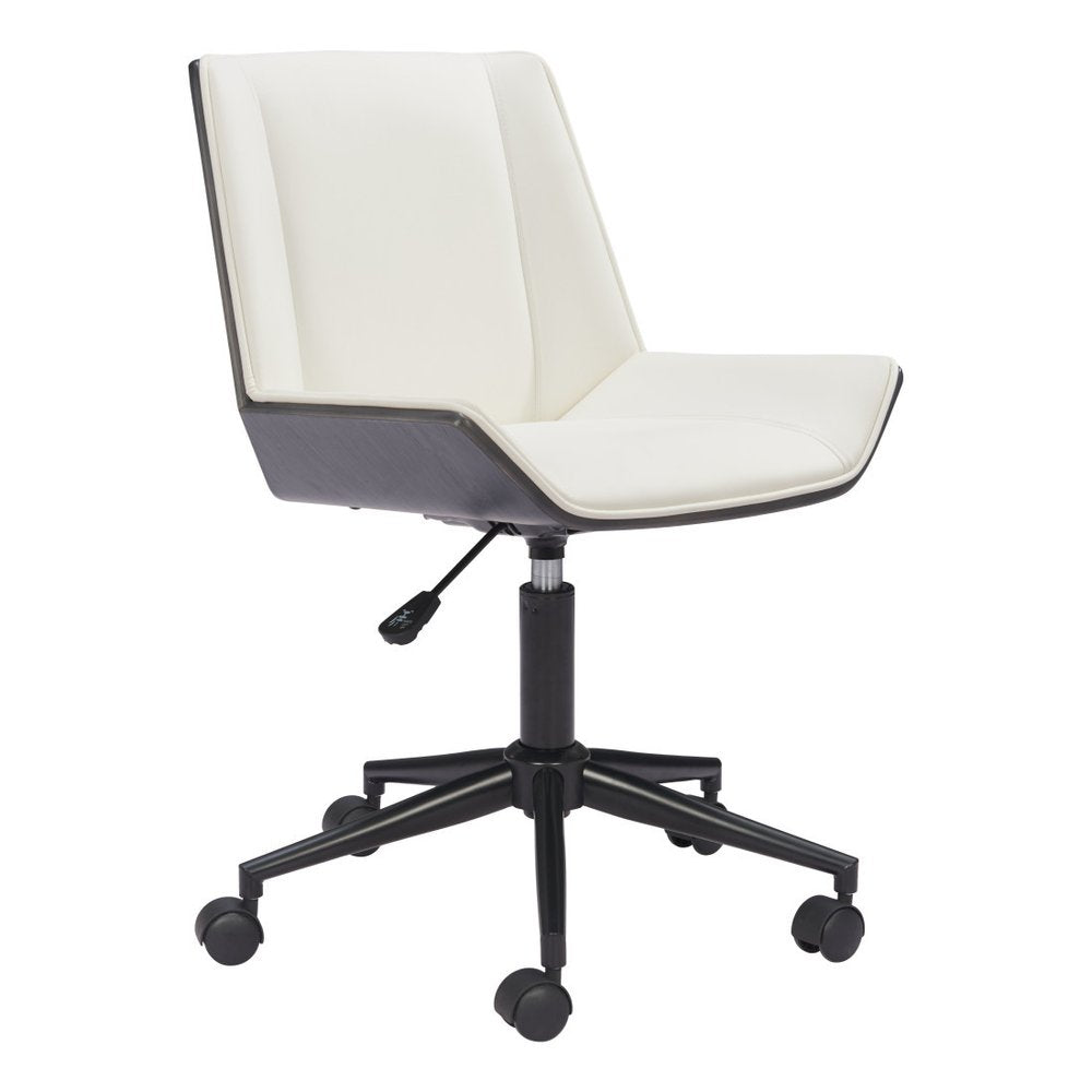 Brown Adjustable Height Rolling Office Chair — view 10