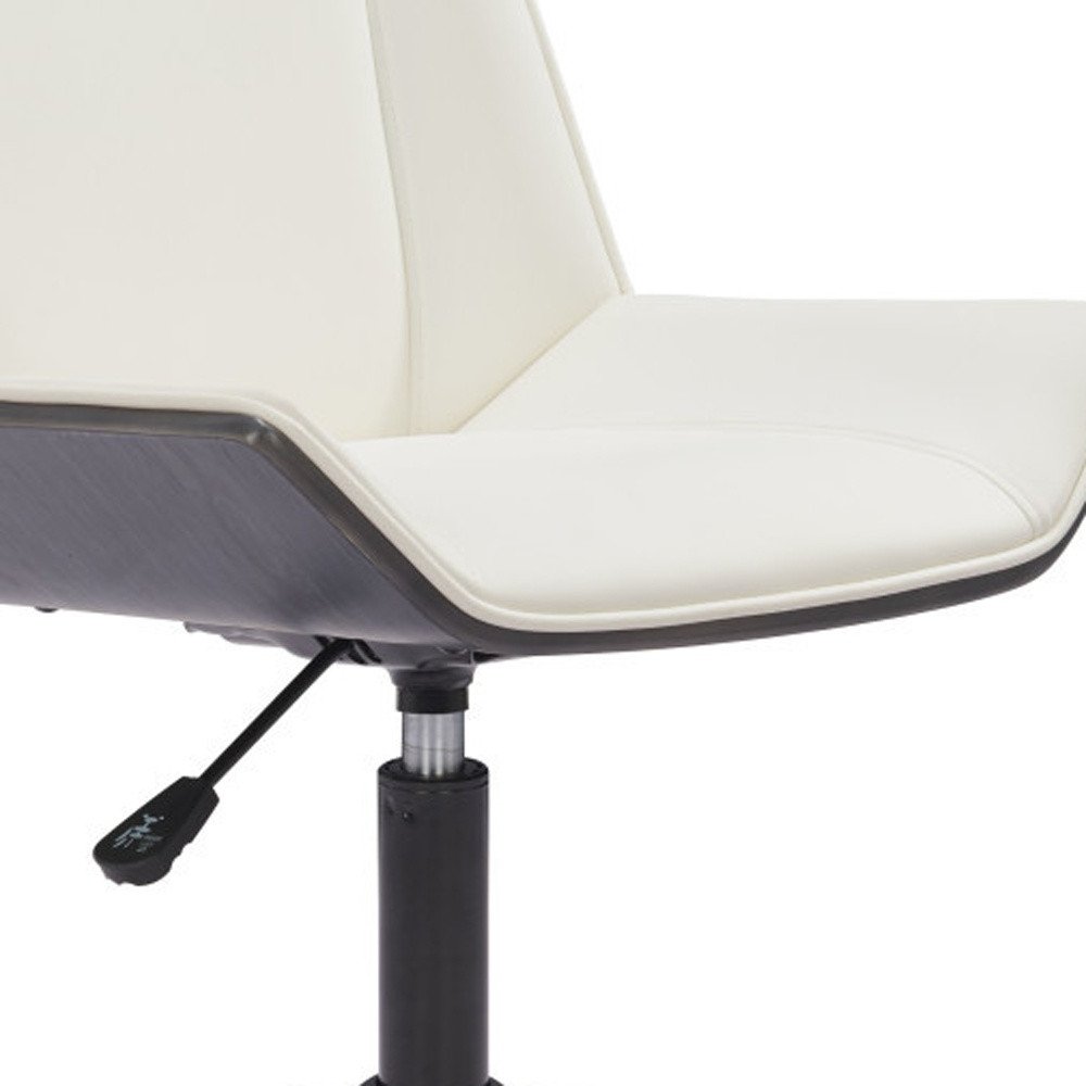 Brown Adjustable Height Rolling Office Chair — view 1