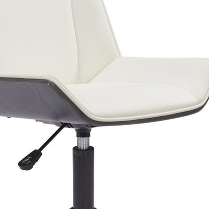 Brown Adjustable Height Rolling Office Chair HomeRoots