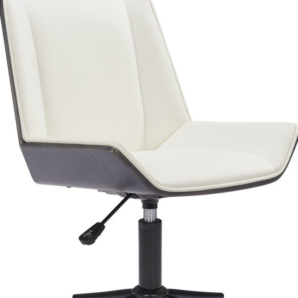 Brown Adjustable Height Rolling Office Chair HomeRoots