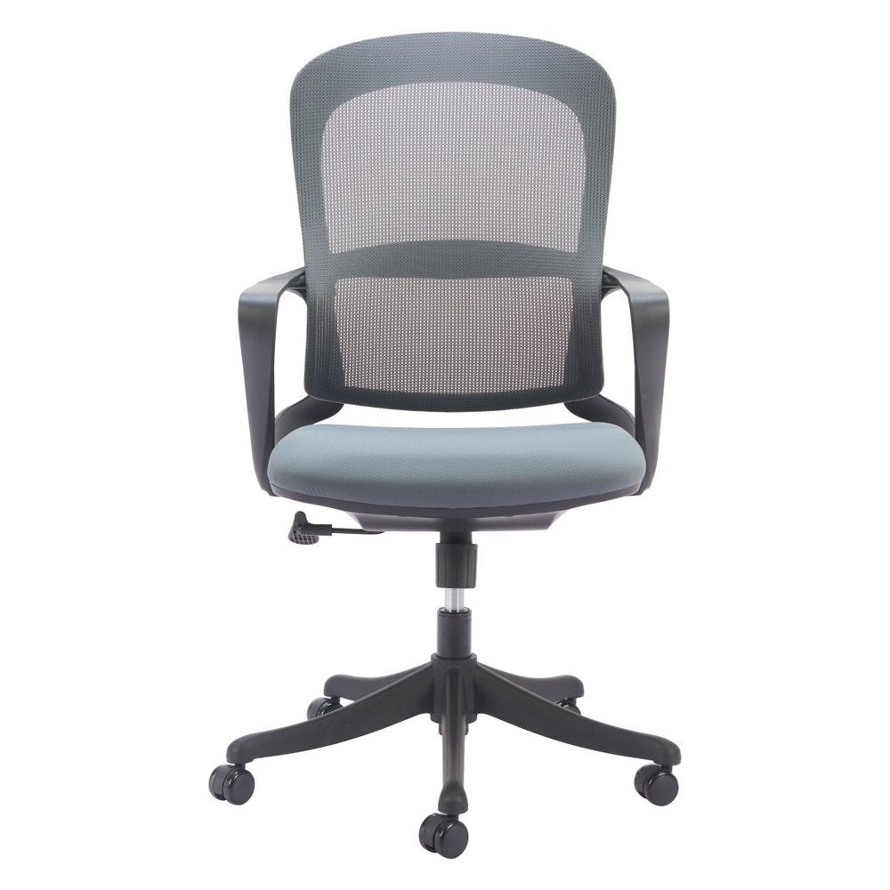Gray and Black Adjustable Height Swivel Rolling Office Chair HomeRoots