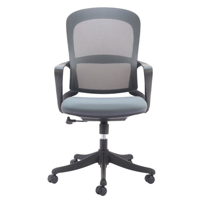 Gray and Black Adjustable Height Swivel Rolling Office Chair HomeRoots