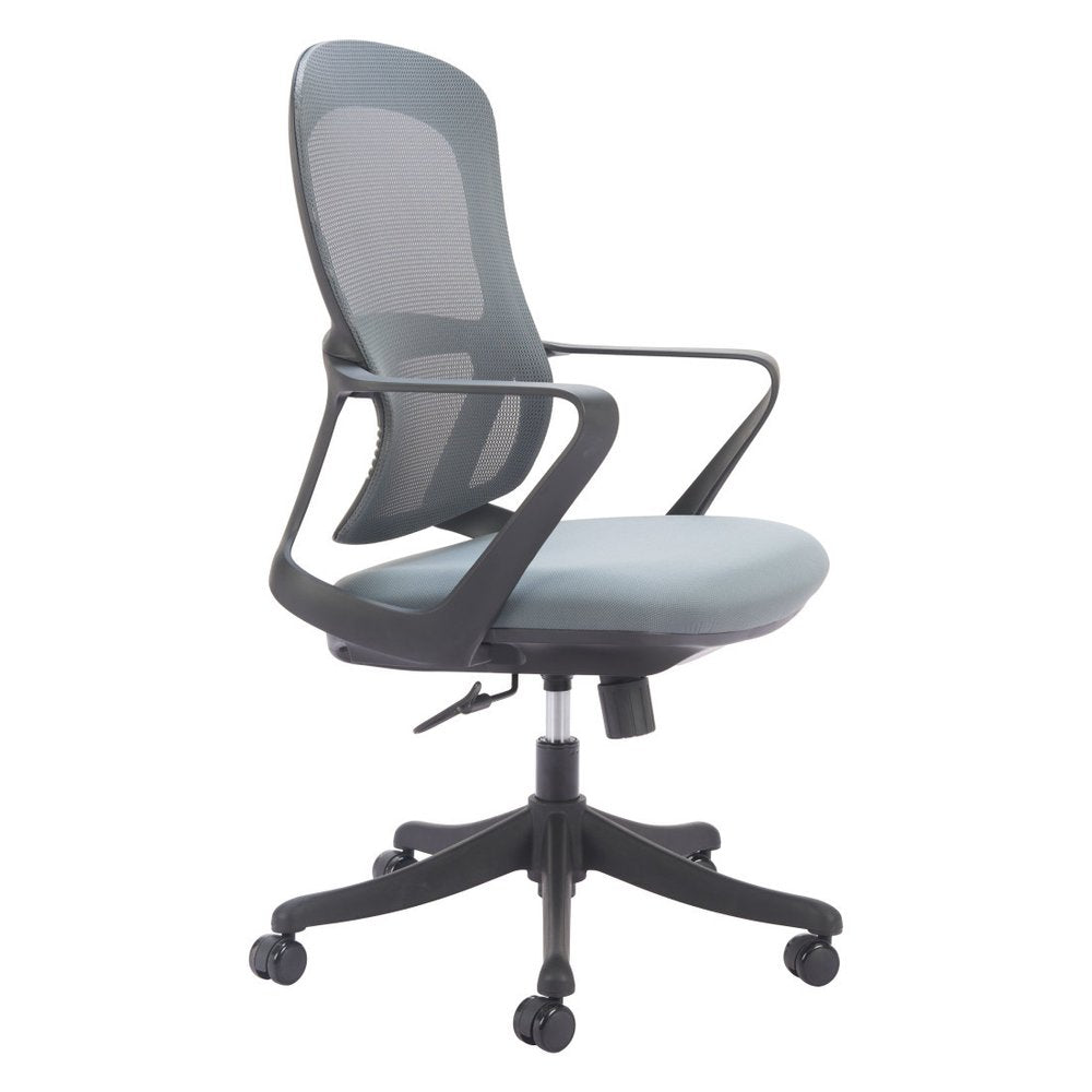 Gray and Black Adjustable Height Swivel Rolling Office Chair HomeRoots