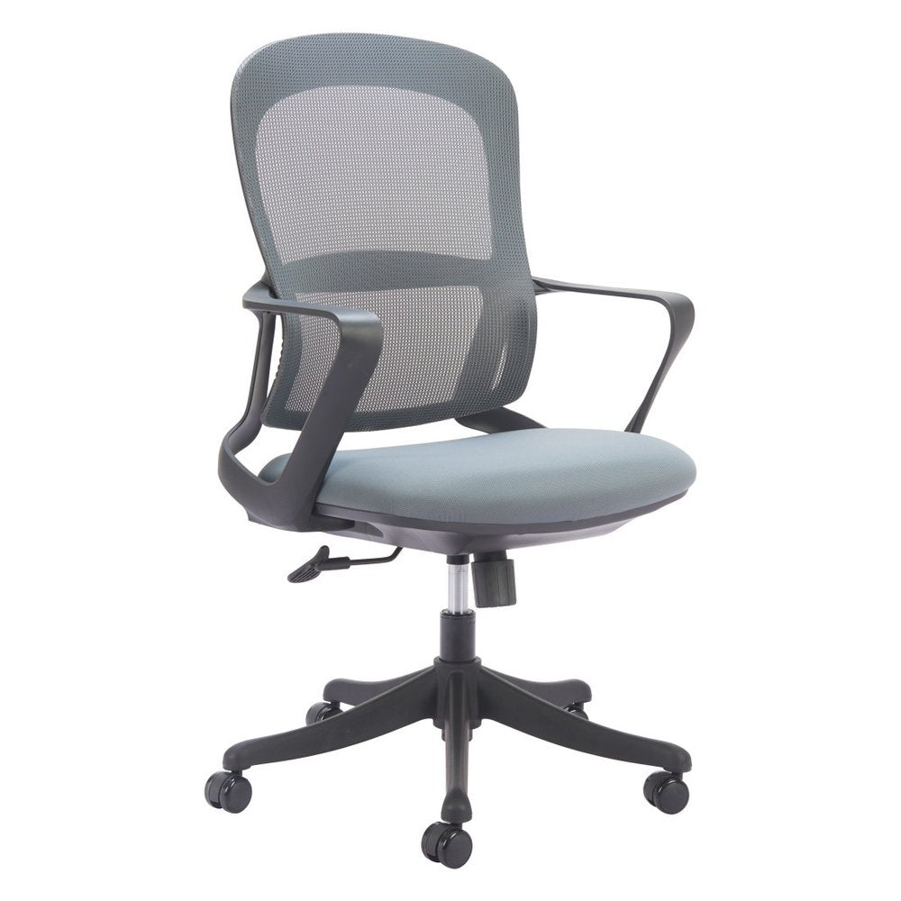 Gray and Black Adjustable Height Swivel Rolling Office Chair HomeRoots
