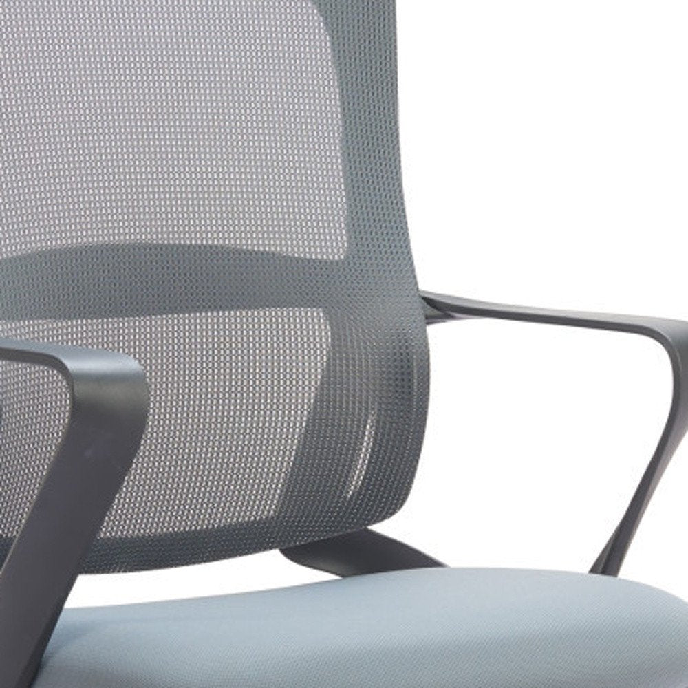 Gray and Black Adjustable Height Swivel Rolling Office Chair HomeRoots